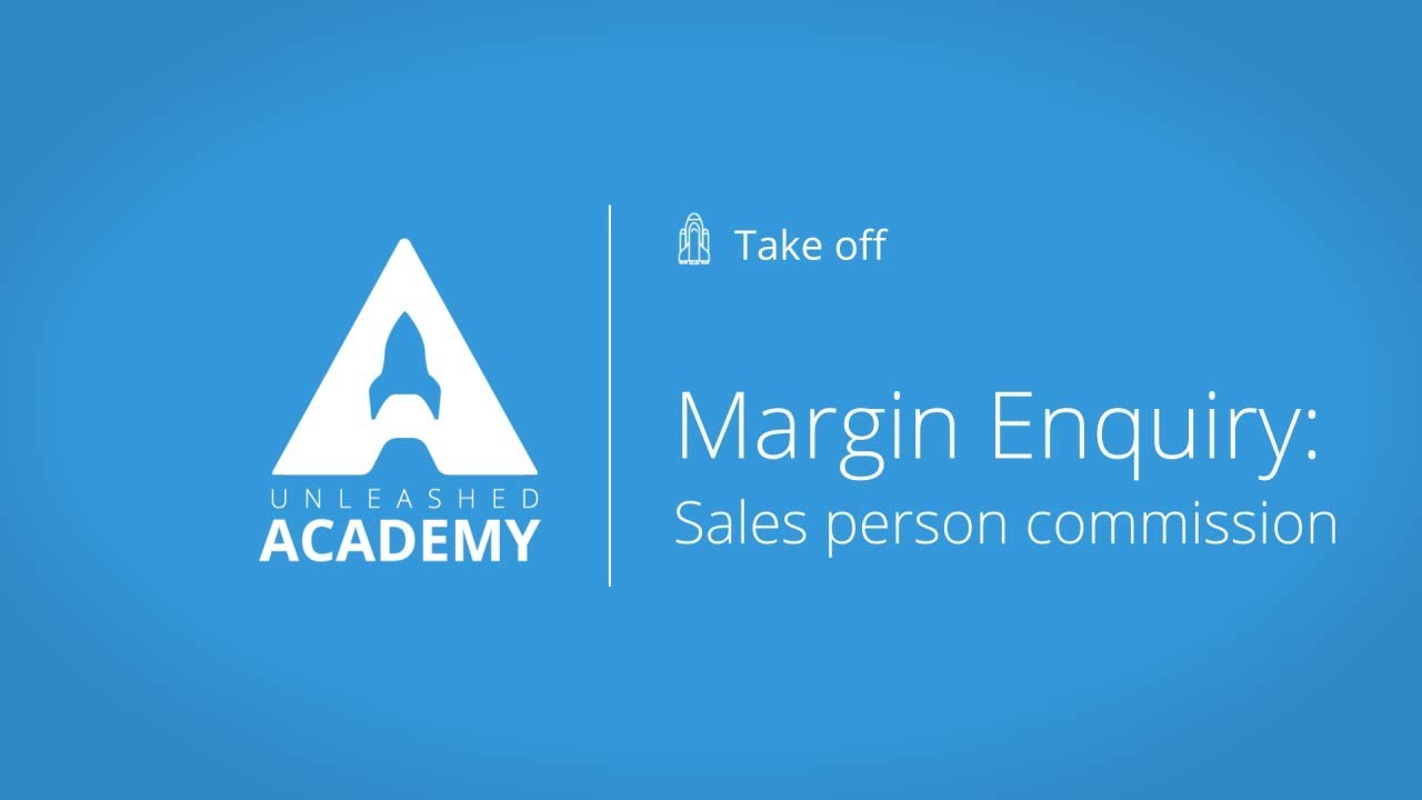 Margin Enquiry: Sales person commission YouTube thumbnail image