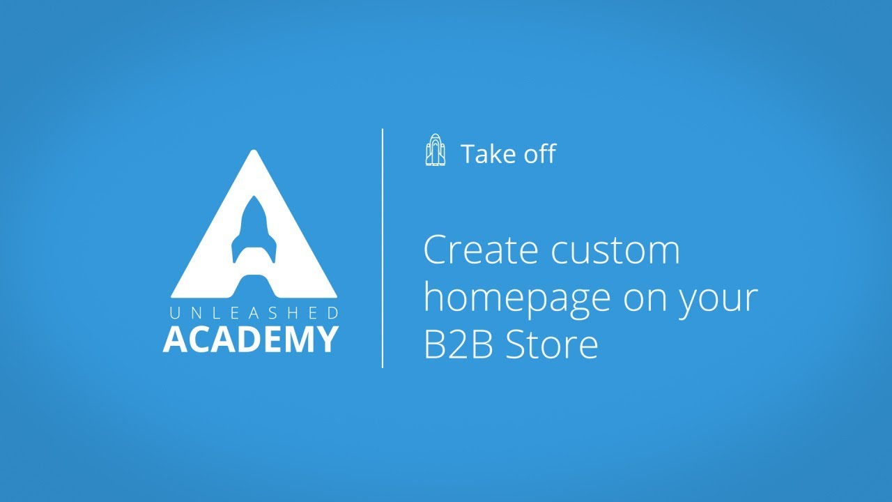 Create custom homepage on your B2B Store YouTube thumbnail image