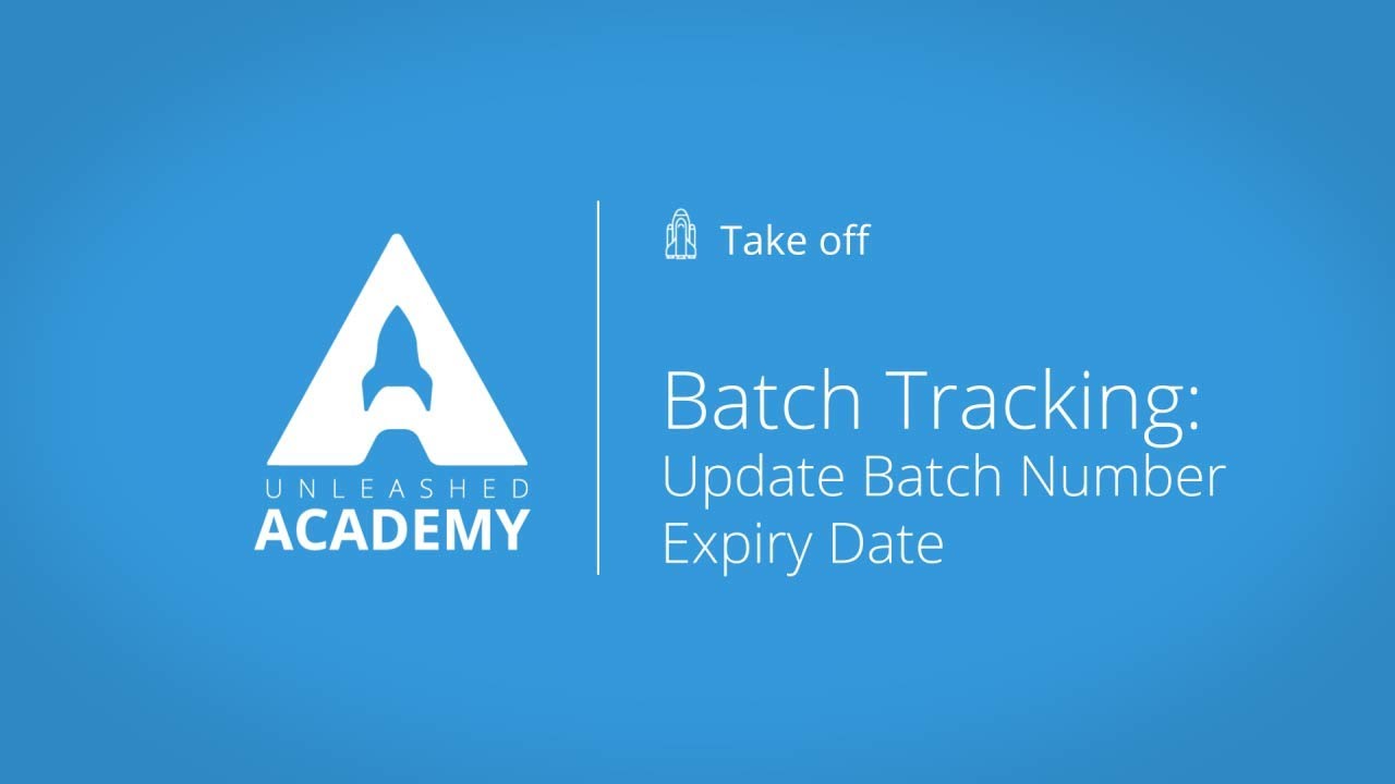 Batch Tracking: Update batch number expiry date YouTube thumbnail image